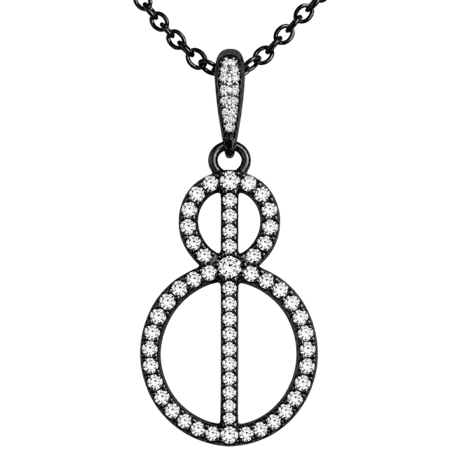 BLACK ONYX & DIAMOND NECKLACE