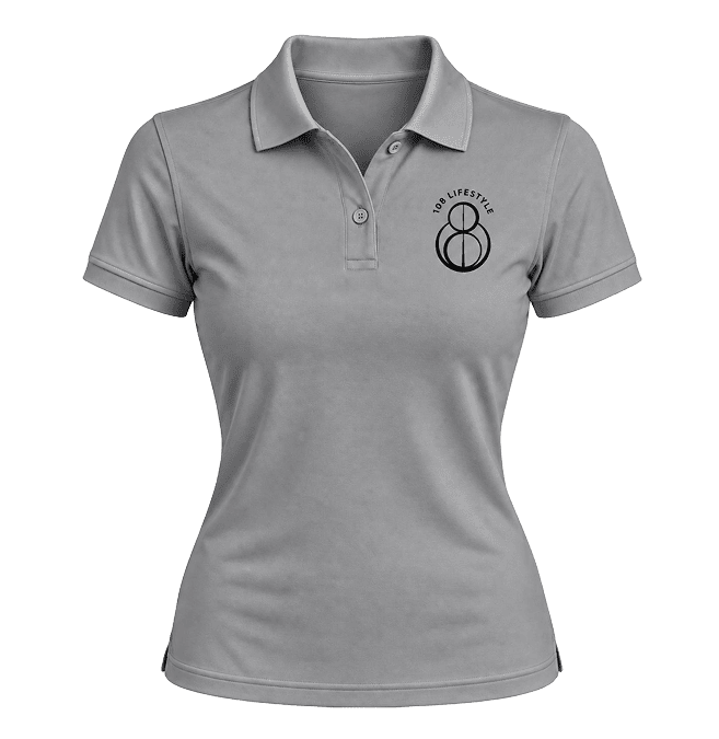 108 GRAY POLO SHIRT + BLACK LOGO