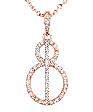 ROSE GOLD & DIAMOND NECKLACE