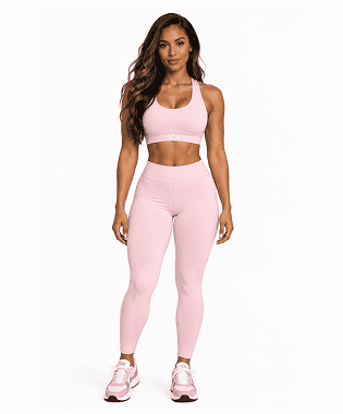 PINK FASHION BRA & PINK LEGGINGS