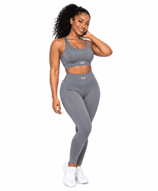 GRAY FASHION BRA & GRAY LEGGINGS